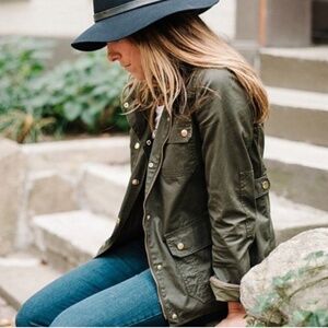 💚 J.Crew Relaxed Boyfriend Downtown Field Jacket | XXS | Classic Olive